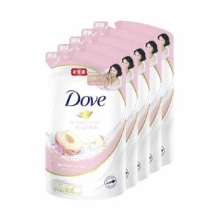 Dove(ダヴ) ボディウォッシュ ピーチ&スイートピー ボディソープ 詰替え用 360g×5個 おまけ付き ボディーソープ ほんのり甘いピーチとス