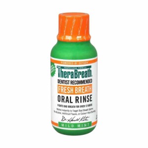 TheraBreath, Fresh Breath Oral Rinse, Mild Mint Flavor, フレッシュブレスウォッシュリンス、マイルドミント ミニボトル 3 fl oz (88.