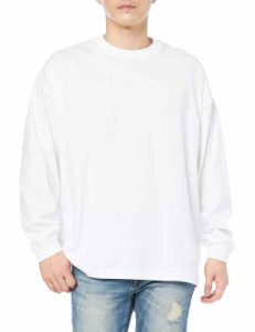 [ユナイテッドアスレ] 5.6オンス ビッグシルエット ロングスリーブ Tシャツ 550901 メンズ (L, ホワイト)