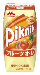 森永乳業 森永 ピクニック フルーツ オ・レ 200ml [紙パック 飲料 ドリンク 飲み物 常温保存]24本