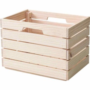山善(YAMAZEN) 木製 収納ボックス 木箱(無塗装)S 深型(250x370x250) スタッキング可 TWB-2525(NA)