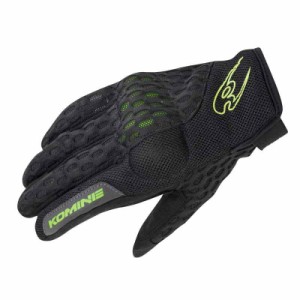 コミネ(KOMINE) バイク用 GK-2433 GK-243 プロテクトクーリングメッシュグローブ (M, Black/Neon)