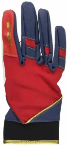 SSK(エスエスケイ) 野球 守備用手袋 【2020年春夏モデル】 BG1004S (ネイビー×レッド (7020), M-L)