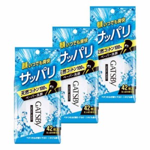 GATSBY(ギャツビー) フェイシャルペーパー 洗顔シート メンズ 徳用 セット 42枚×3個