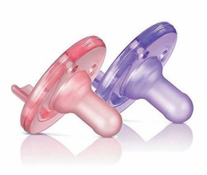 フィリップス Avent Soothie Pacifier おしゃぶり 0-3ヶ月用 2個パック［並行輸入品］ (ピンク＆パープル)