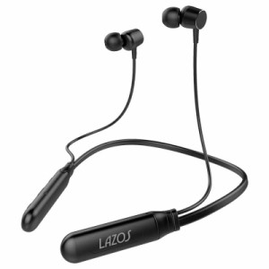 LMT Lazos ネックバンド型ワイヤレスイヤホン Bluetooth 5.1 防水 ブラック L-BTE-BK