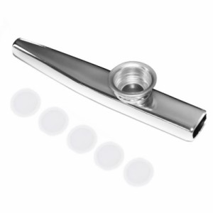 【ノーブランド品】ナカノ サブマリンカズー 音楽玩具 音楽愛好 KAZOO メタルカズー (シルバー)