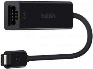 Belkin USB-C アダプター (USB-C to 1Gbps 有線LAN(イーサネット), ブラック)