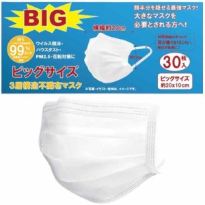 マスク 大きめ 不織布 メンズ 耳が痛くならない ビッグサイズ マスク 大きなマスク 3XL ビッグマスク 大きい2xl (1個)