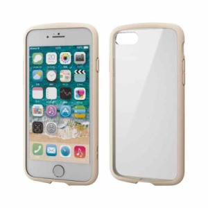 エレコム iPhone SE 第2世代 2020 / 8 / 7 対応 ケース 耐衝撃×フレーム TOUGH SLIM LITE [背面クリアタイプ] アイボリー PM-A19ATSLFCI