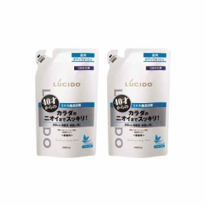 【まとめ買い】LUCIDO(ルシード) 薬用デオドラントボディウォッシュ 詰め替え 380mL 2個パック 〇加齢臭対策 メンズ 男性用 ボディソープ