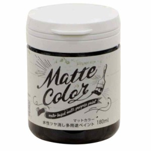 アサヒペン 塗料 ペンキ 水性多用途ペイント マットカラー 180ML ジェットブラック 水性 多用途 艶消し マット調に仕上がる 1回塗り 低臭