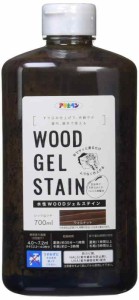 アサヒペン 塗料 ペンキ 水性WOODジェルステイン 700ml ウォルナット 水性 ジェルタイプ 半艶 ステイン仕上げ 低臭 屋外使用可 防腐 防カ