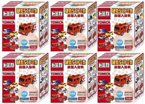 【6個セット】はたらくトミカ 炭酸入浴料 小さなトミカおまけ付き ももの香り