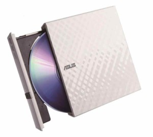 ASUSバスパワー 外付け ポータブル DVDドライブ (ホワイト, M-DISC無し)