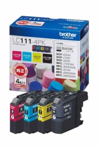 ブラザー工業 【brother純正】インクカートリッジ4色パック LC111-4PK 対応型番:MFC-J877N、MFC-J727D/DW、DCP-J957N、DCP-J557N 他