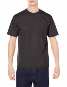 [ヘインズ] Tシャツ 半袖 丸首 綿100% 丸胴仕様 タグレス仕様 ビーフィポケットTシャツ ビーフィー H5190 メンズ ミッドチャコールヘザー