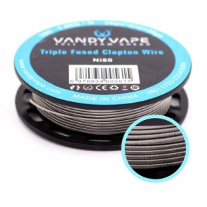 VANDY VAPE（バンディ ベイプ）Triple Fused Clapton Wire (トリプル フューズド クラプトン)28ga*3+38ga Ni80 Pulse X (パルス エックス