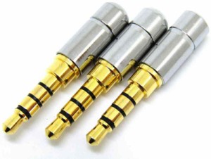 【ノーブランド】φ3.5mm ミニプラグ 修理交換用 3個セット [並行輸入品] (4極)