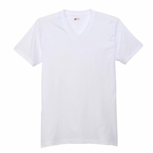 [ヘインズ] 半袖Tシャツ (3枚組) 乾きやすい ドライな肌触り Vネック 青ラベル メンズ HM2125G (XL, ホワイト(Vネック))