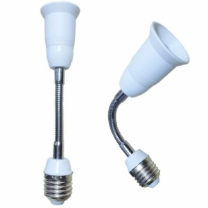 DZYDZR LED 電球のアダプタコンバーE26 → E26 延長 ソケット難燃性材料 (2個 E26延長19cm)