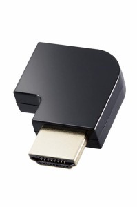 エレコム HDMI延長アダプター L字 スリムタイプ 【右方向】 HDMI (メス) - HDMI (オス) ブラック AD-HDAABS03BK