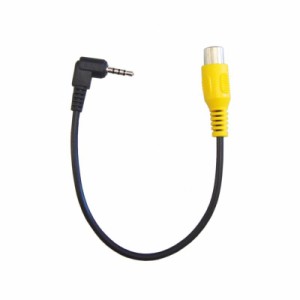 F-Factory 2.5mm 4極 RCA 変換ケーブル 2.5mm L型 4極ミニプラグ(オス) - RCA/ピンジャック(メス) 0.1m OMTP規格(3番に映像,4番にGND) FN