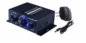 【Yclover】オーディオパワーアンプ ACアダプタ付属 出力20W＋20W 20Hz-20KHz 小型スピーカー用 小型オーディオ コンパクトサイズ Hi-Fi