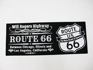 ルート66（ROUTE 66）・バーマット/グラスマット（ビッグサイズ） アメリカ おしゃれ 輸入 バーグッズ パブ バー ビール アメリカン雑貨 