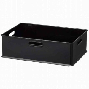 サンカ 収納ボックス 取っ手付き インボックス (ブラック, Medium, 縦置きカラーボックス対応【単品】)