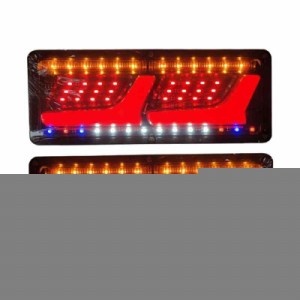 one+lifestyle トラック テール ランプ LED ライト 2連 12V 24V シーケンシャル 流れる ウィンカー テールランプ 2個セット L型 チューブ