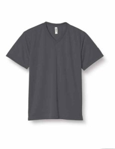 [グリマー] 半袖 4.4オンス ドライ Vネック Tシャツ 00337-AVT (4L, ダークグレー)