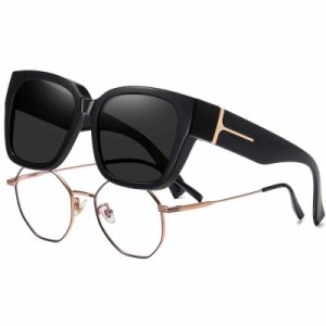 [MAIVARDAY] メガネの上からかけられる オーバーサングラス TR90 偏光 UV400 紫外線カット メンズ レディース ドライブ 運転用 (【A1】オ