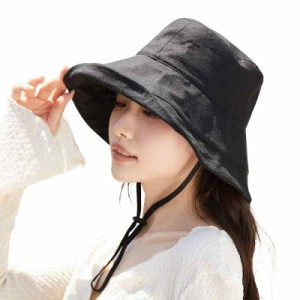 [Seuenelf] 帽子 レディース 日焼け防止 UVカット 接触冷感 マジックテープ調節 大きいサイズ 小顔 女優帽 つば広 紫外線対策 折りたたみ