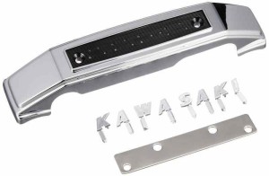 ドレミコレクション フォークカバーエンブレム KAWASAKI ロゴ ゼファー750 ゼファー400 ゼファー400χ メッキ 取付けステー付属 20144