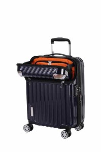 [トラベリスト] スーツケース ジッパー トップオープン モーメント 機内持ち込み可 35L (One Size, ネイビーカーボン)