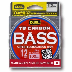 DUEL ( デュエル ) フロロカーボンライン 釣り糸 TB CARBON バス 【 ライン 釣りライン 釣具 高強度 高感度 】 (透明, 12Lbs.)