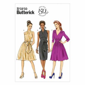 【Butterick】ワンピース型紙 サイズ：US8-10-12-14-16