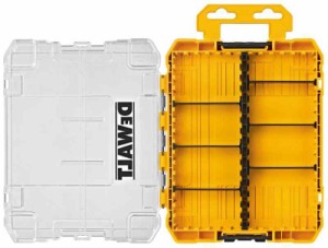 デウォルト(DEWALT) タフケース (中) デバイダー付き オーガナイザー 工具箱 収納ケース ツールボックス 透明蓋 脱着トレー 積み重ね収納