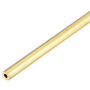 1本入 真鍮丸管 300mm長さ 壁厚さ0.5mm シームレスストレートパイプチューブ 真鍮 丸パイプ (1mm内径 x 2mm外径)