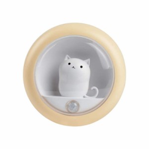 Catland 人感センサーライト LED USB充電式 小型 かわいい 猫型 (イエロー)