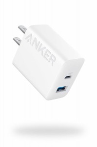 Anker Charger (20W, 2-port) 【PSE技術基準適合/USB PD対応/20W急速充電器/コンパクトサイズ】 Android スマートフォン iPad その他 各