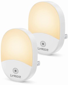 LYRIDZ センサーライト 室内 光センサー 常夜灯 コンセント 暗くなると自動点灯 明暗センサーライト (電球色)