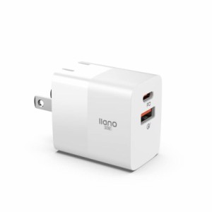 llano 30W PD充電器 Type C 急速充電器 iPhone 14 充電器(Super Si搭載/2ポートUSB-A & USB-C/折り畳み式 小型急速充電器)【PD3.0対応/QC