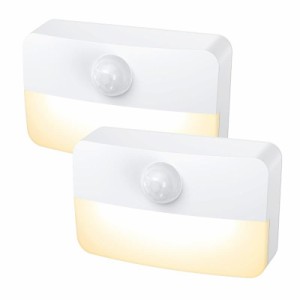 AMIR LED 人感センサー ライト (暖黄色, 2セット)