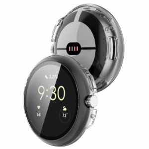 For Google Pixel Watch ケース フルーカバー 全面保護ケースTPU素材 クリア 高タッチ 防水防塵 超薄型 高透過率 防指紋 全面保護 衝撃吸