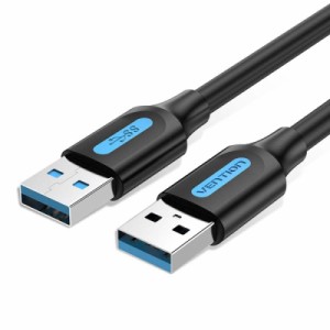 VENTION USB3.0 オス-オス ケーブル PVC 延長 5Gbps 高速データ転送 高耐久性 USB Type a ケーブル 車載 (2m / CONBH)