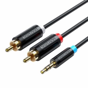 VENTION RCA 3.5mm 変換 オーディオケーブル AVセレクタ PC iPhone Android 端末 車載 AUX オーディオ 等対応 AVケーブル ((0.5m / BCLBD