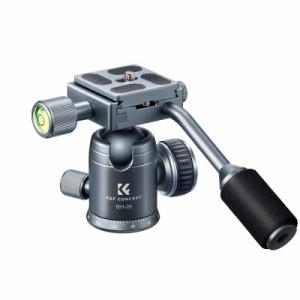 K&F Concept 雲台 三脚アクセサリー (耐荷重8kg/26mm/グレー)