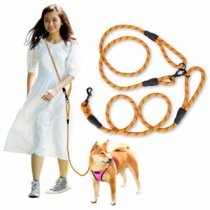 Wagoo 犬 リード ショルダーリード 3m ロープ 小型、中型、大型犬用リード 肩掛け ハンズフリー たすき掛け 斜め掛け 多機能 (太さ1.0cm/